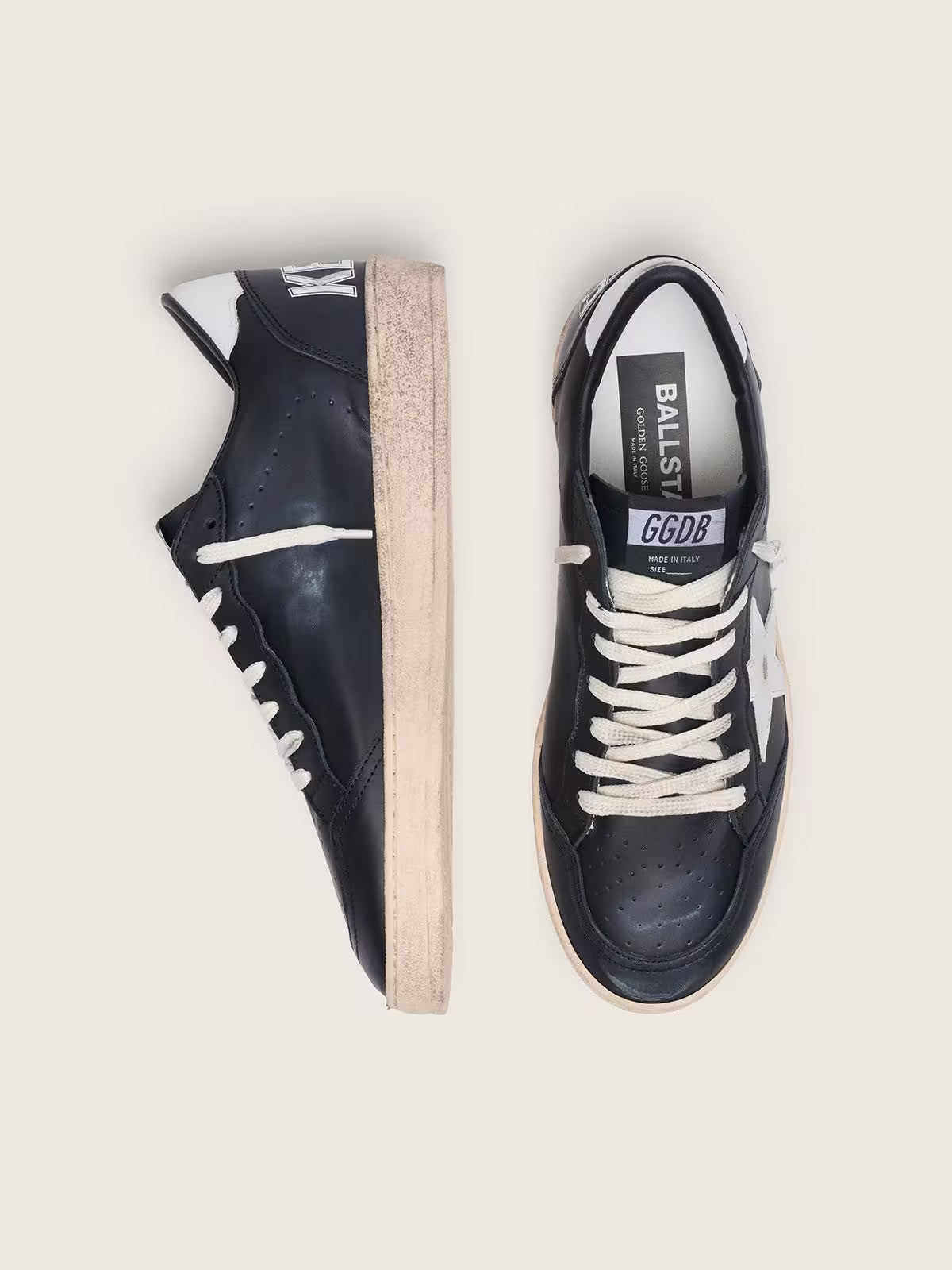 Ball Star Sneakers Black Leather