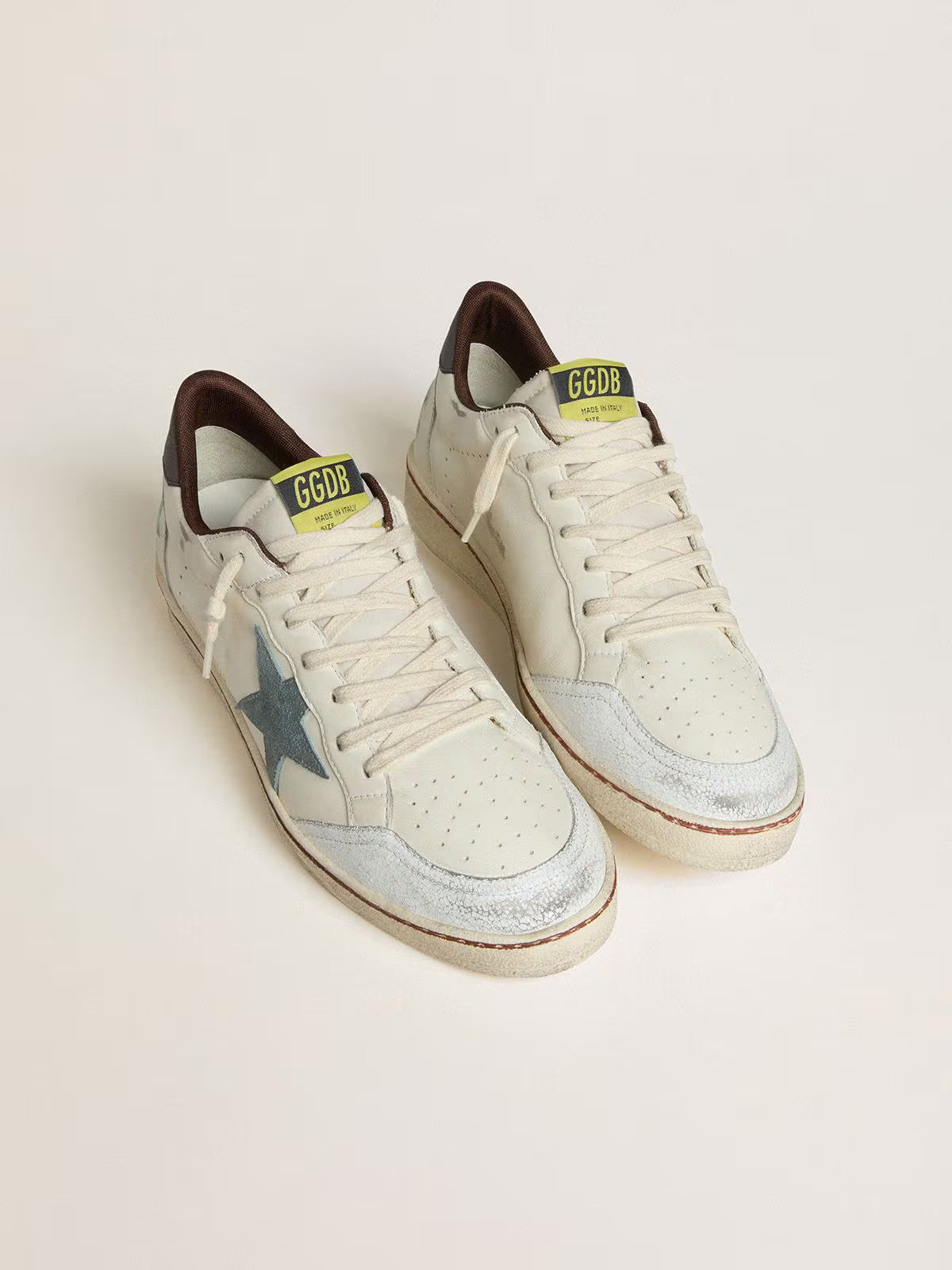 Ball Star Sneakers White / Light Blue / Brown