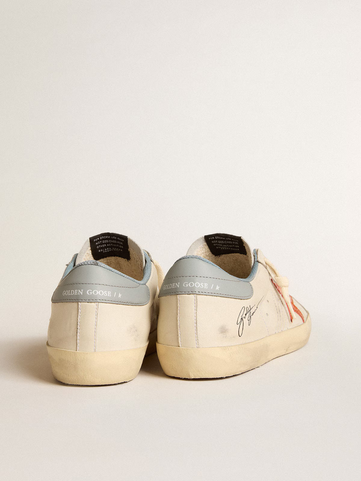 Super-Star Sneakers White Croc Silver Blue