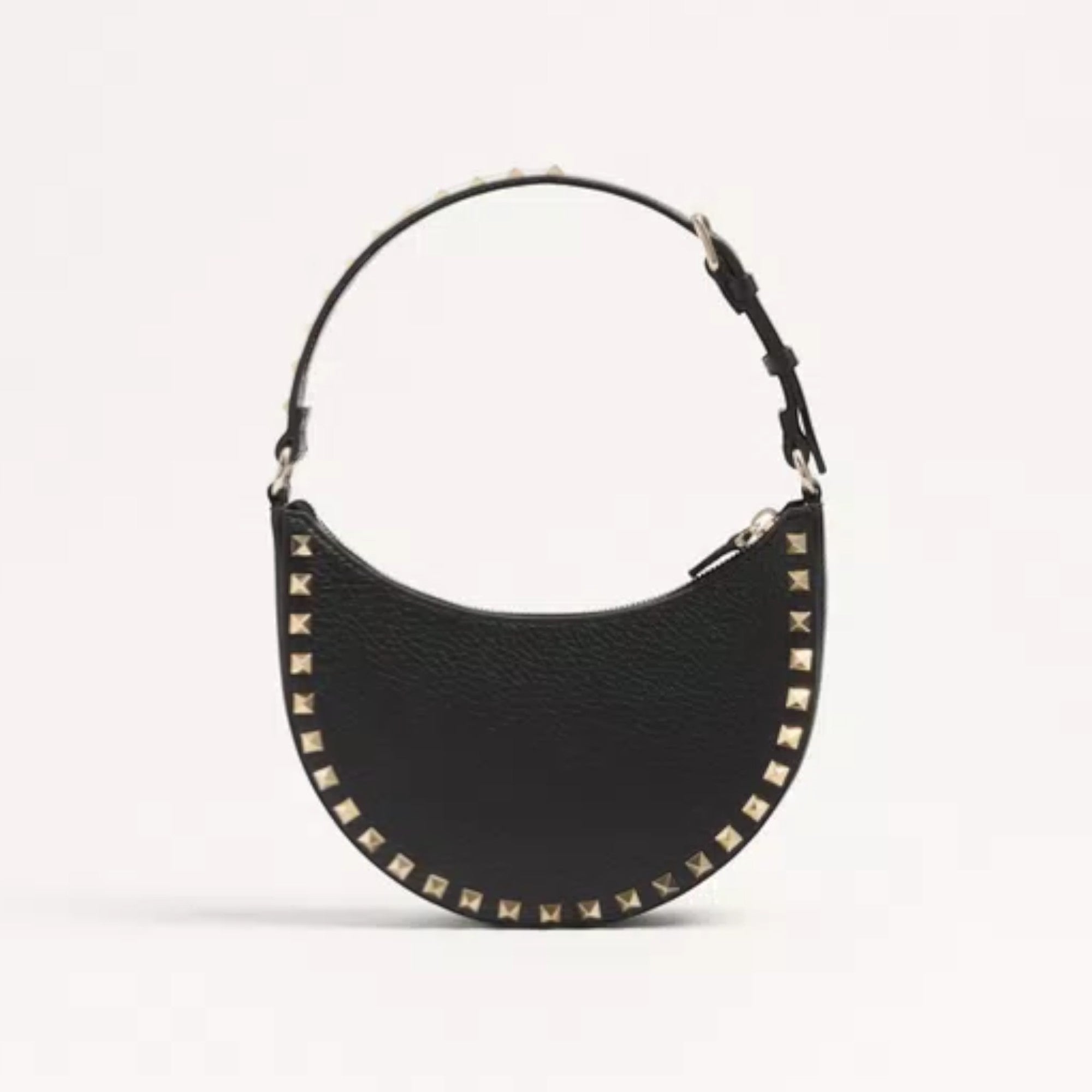 Rockstud Mini Hobo Bag Black