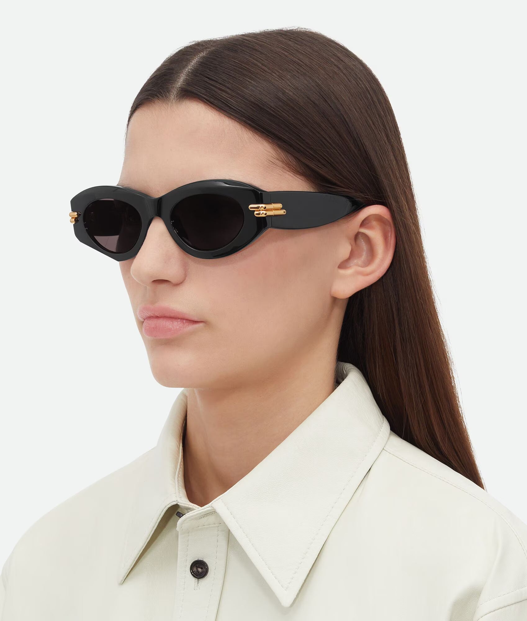 Mitre Oval Sunglasses Black Grey