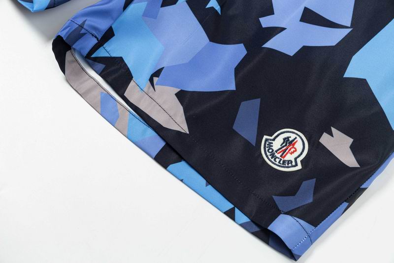 Geometric Camouflage Swim Shorts Blue Grey