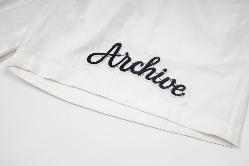 Embroidered Genius Collaboration Swim Shorts Black White