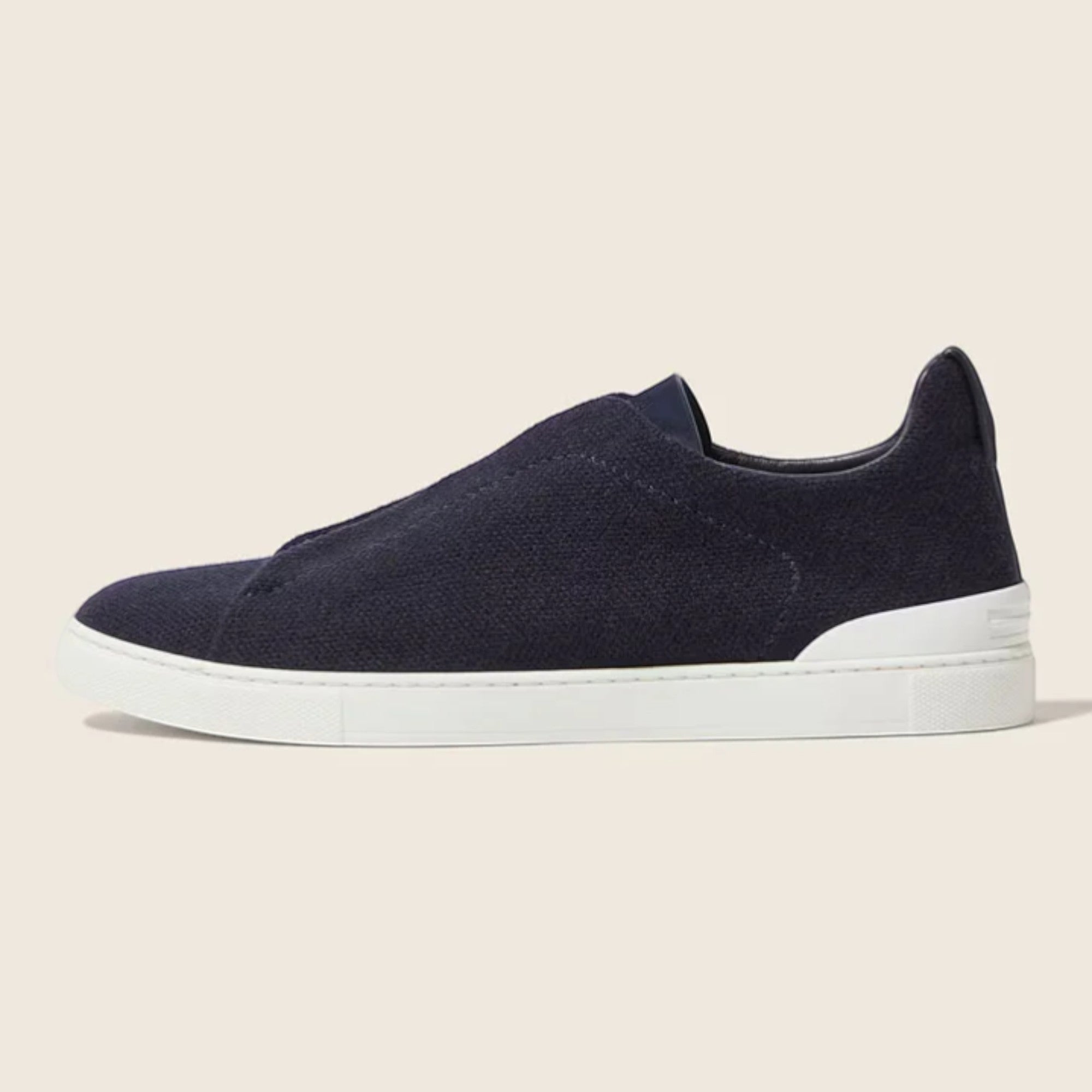 Zegna Navy Blue Triple Stitch™ Oasi Cashmere Sneakers