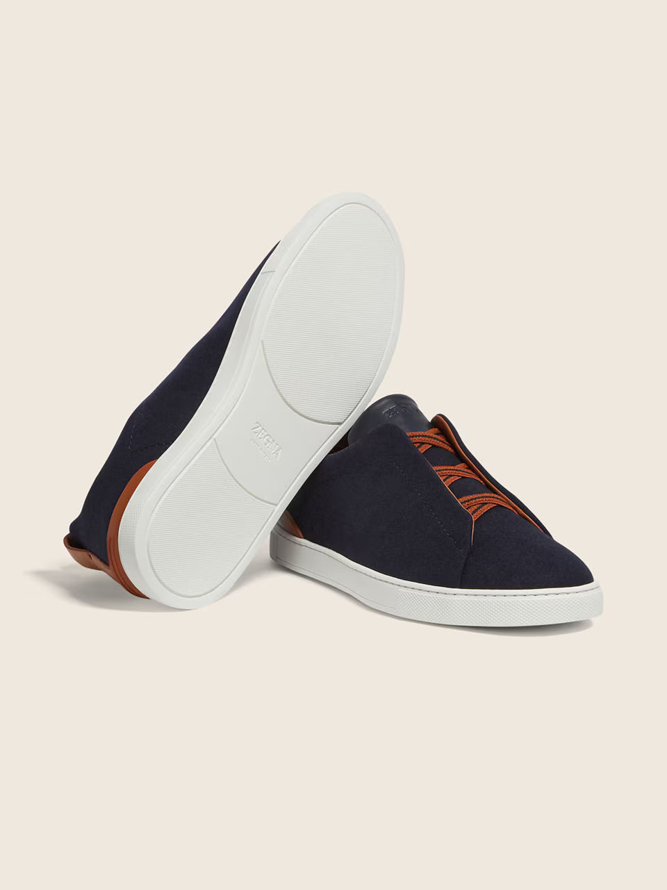 Zegna Navy Blue #UseTheExisting™ Wool Triple Stitch™ Sneakers
