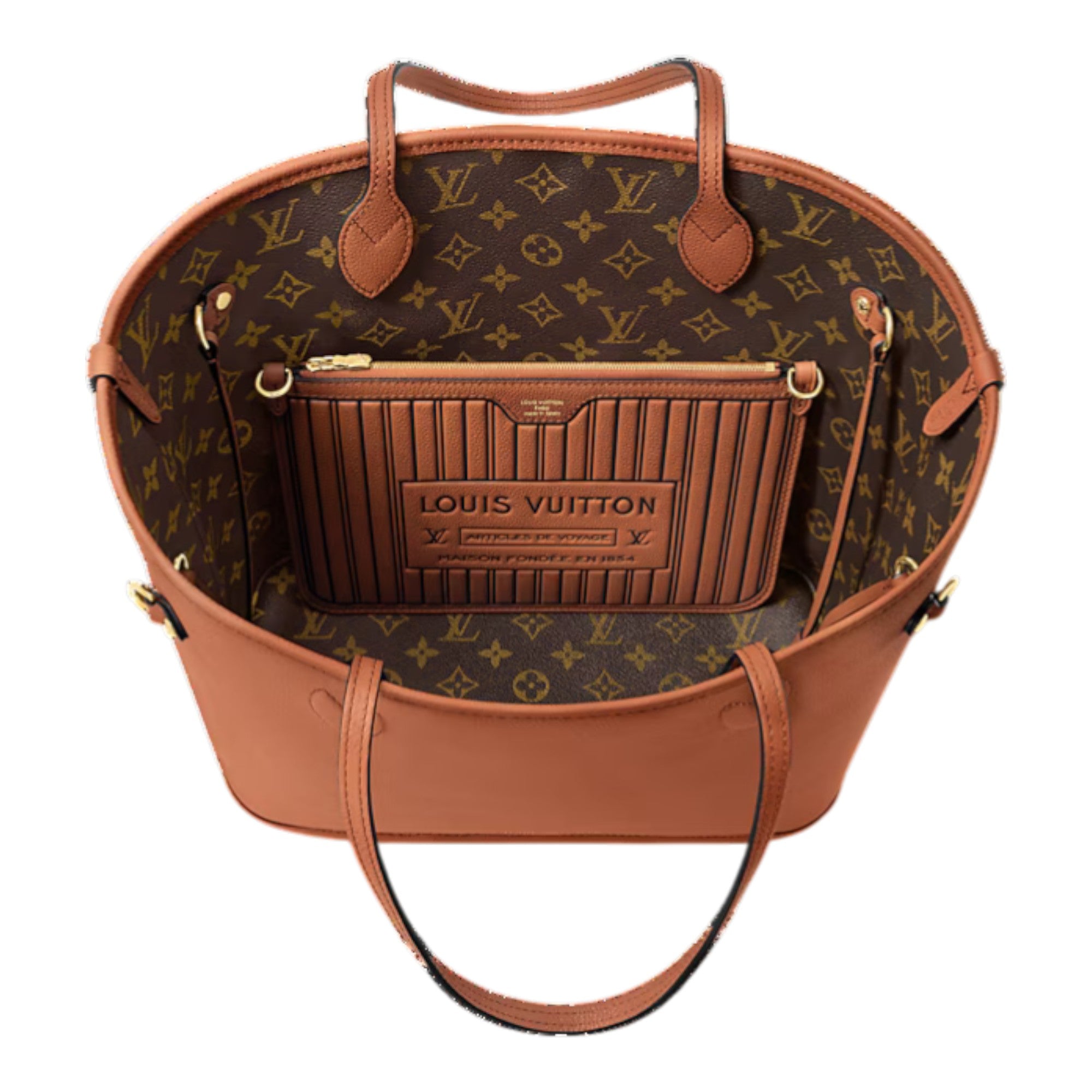 Neverfull Inside Out MM Tan