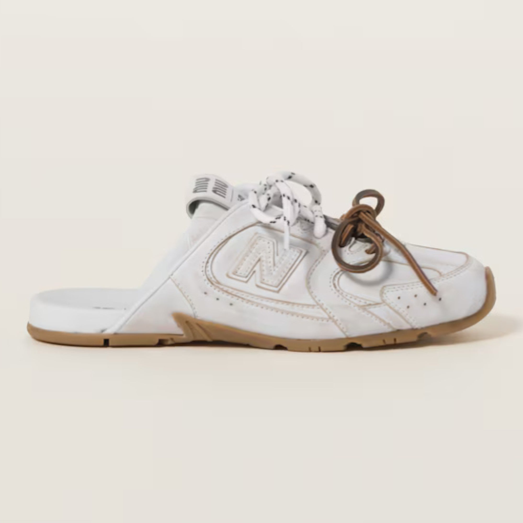 530 SL Deco Calf Leather Mules White