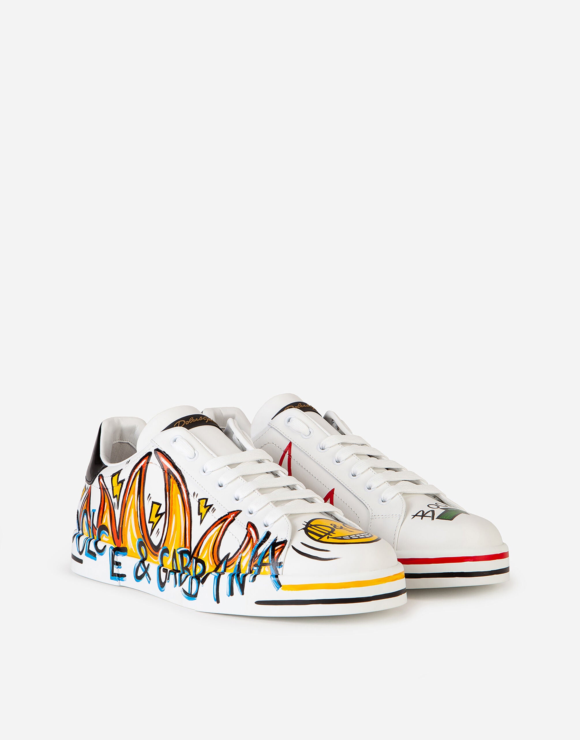 Limited Edition Portofino Sneakers with Flame Graphic