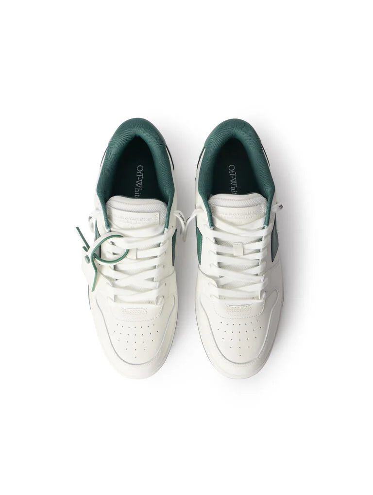 Off-White Out Of Office Leather Sneakers in White/Green