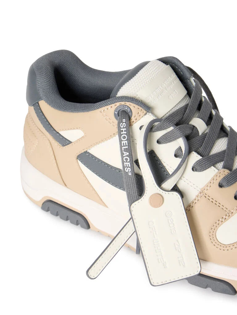 Off-White Out Of Office Sneakers in Beige and Dark Grey