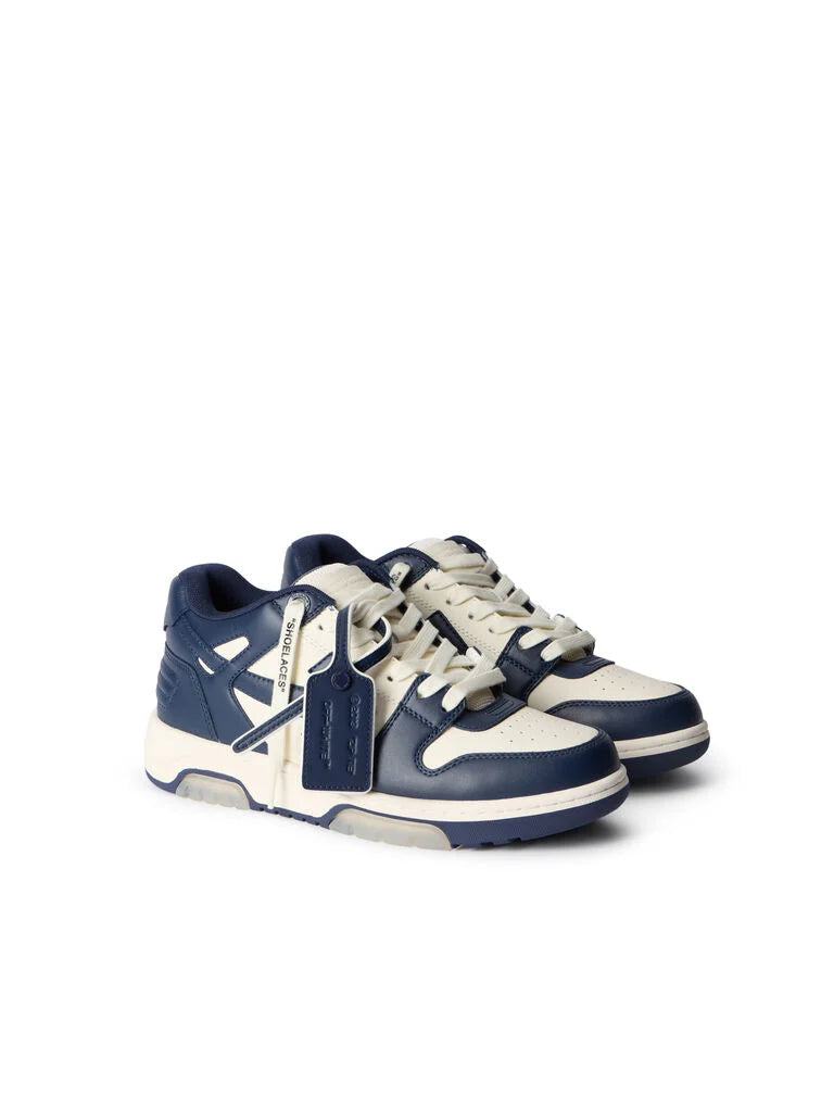 Off-White Out Of Office Leather Sneakers Petrol Blue