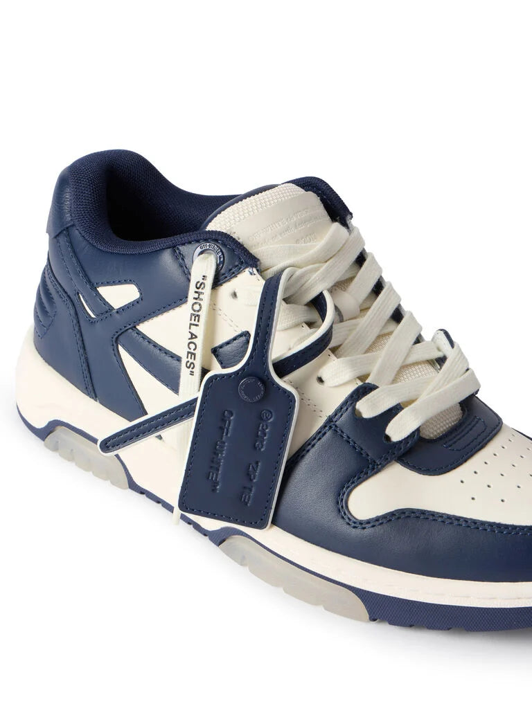 Off-White Out Of Office Leather Sneakers Petrol Blue