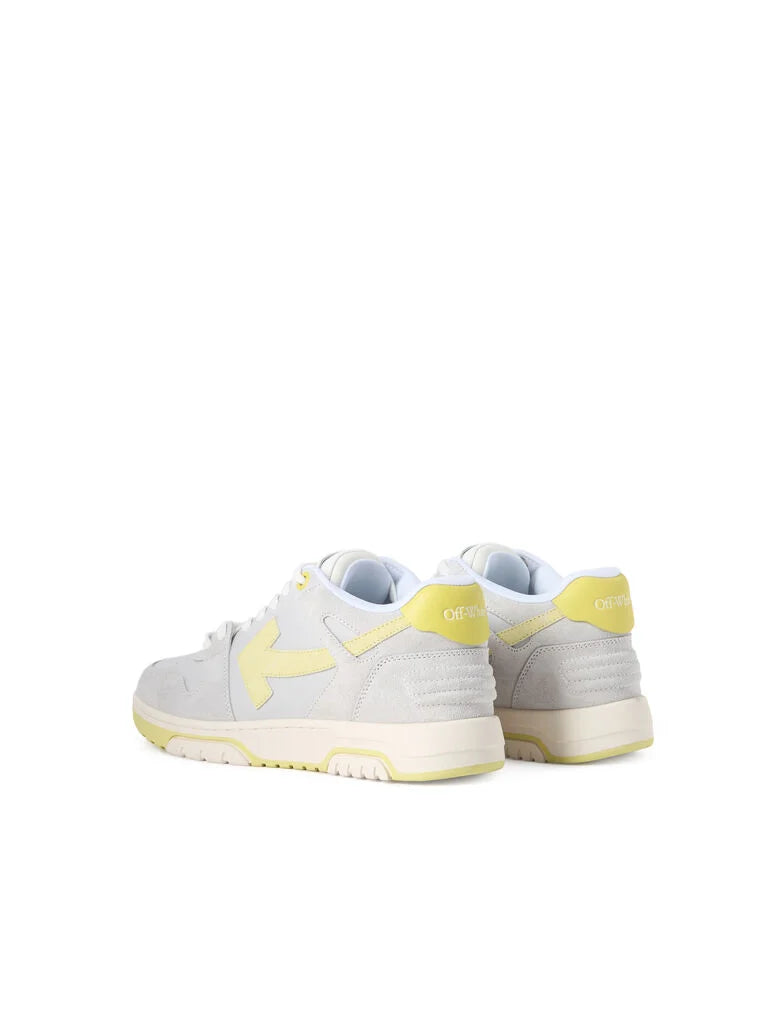 Off-White Out Of Office Sneakers in Medium Grey/Yellow
