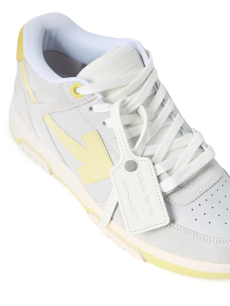 Off-White Out Of Office Sneakers in Medium Grey/Yellow