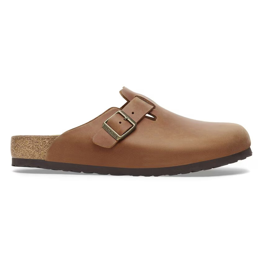 Birkenstock Boston Soft Footbed in Cognac Oiled Leather