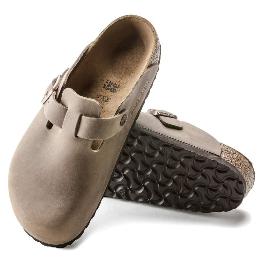 Birkenstock Boston Soft Footbed in Tobacco Brown Oiled Leather