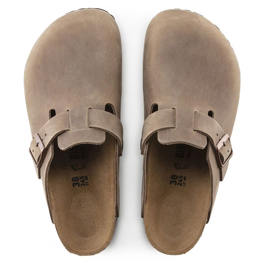 Birkenstock Boston Soft Footbed in Tobacco Brown Oiled Leather