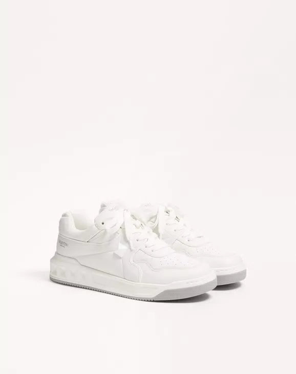 Valentino One Stud Low-Top Nappa Sneaker White