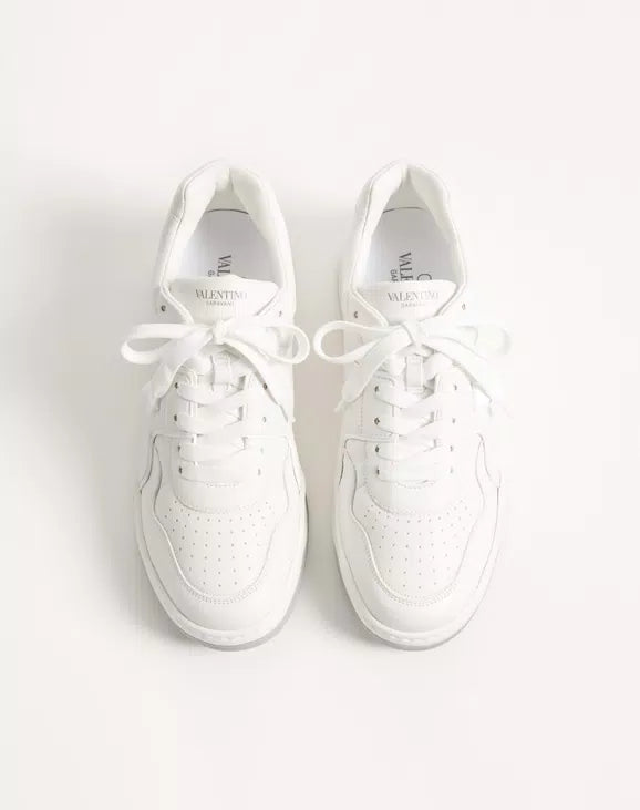 Valentino One Stud Low-Top Nappa Sneaker White