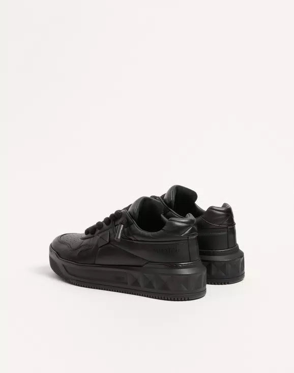 Valentino One Stud Xl Nappa Leather Low-Top Sneaker Black