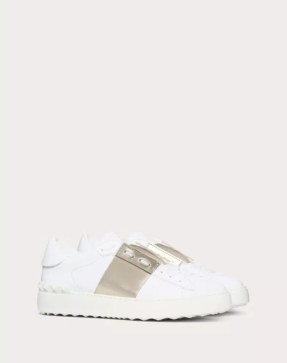 Valentino Open-Sneaker-With-Metallic-Stripe