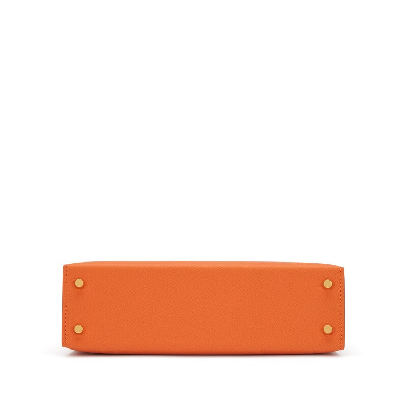 Orange Epsom Leather Gold Hardware