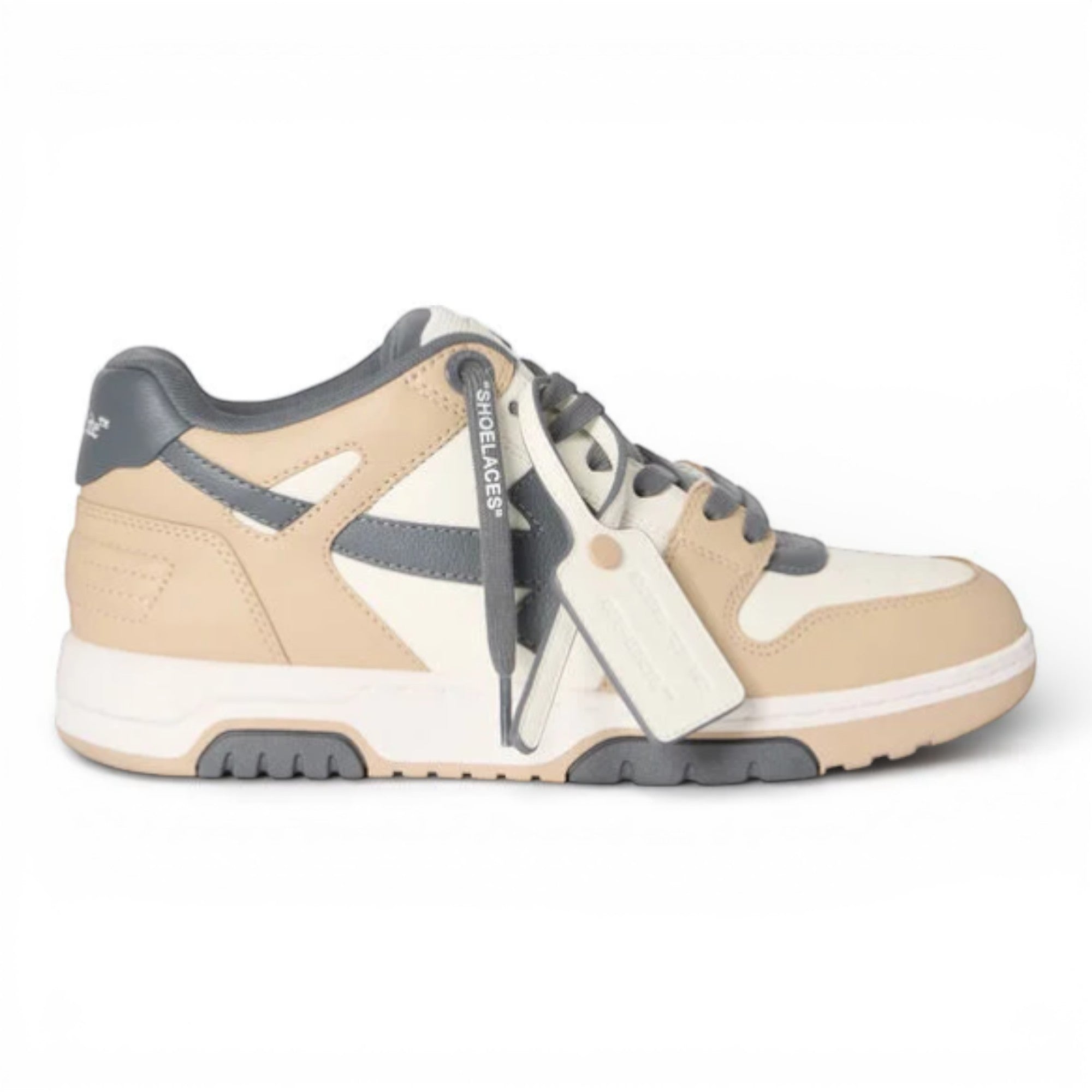 Off-White Out Of Office Sneakers in Beige and Dark Grey