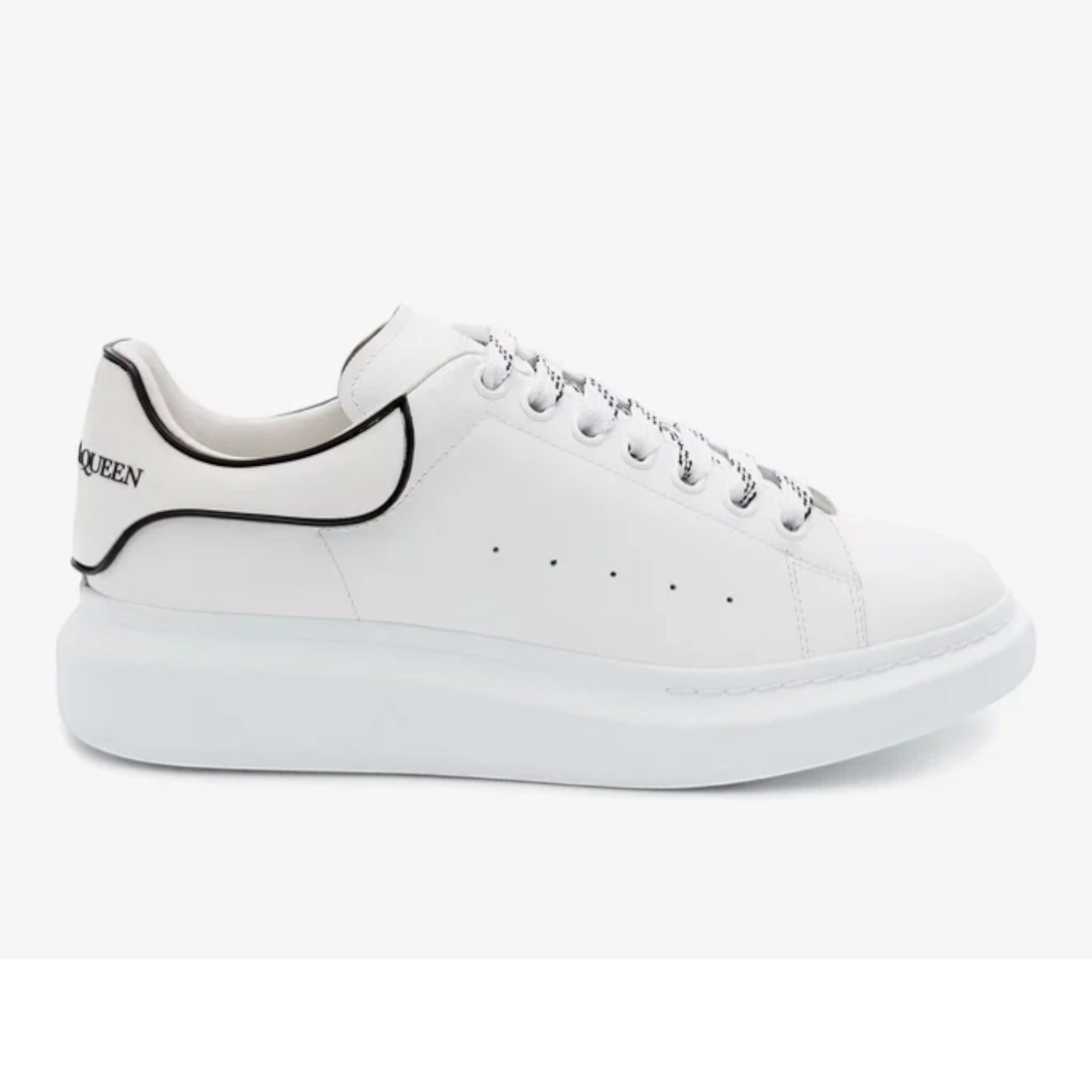 Alexander McQueen Oversized Sneaker in White Black Trim