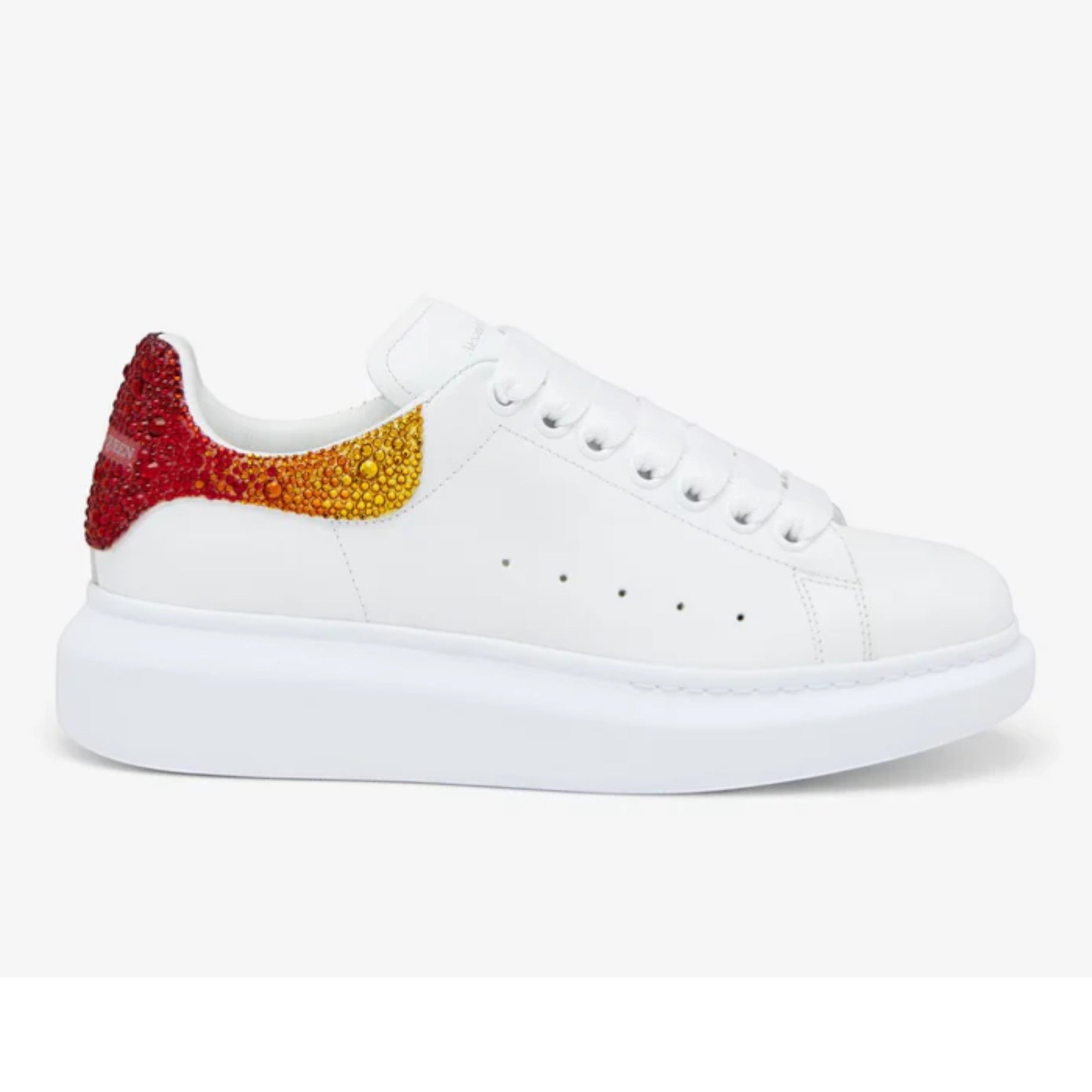 Alexander McQueen Oversized Sneaker in White Orange