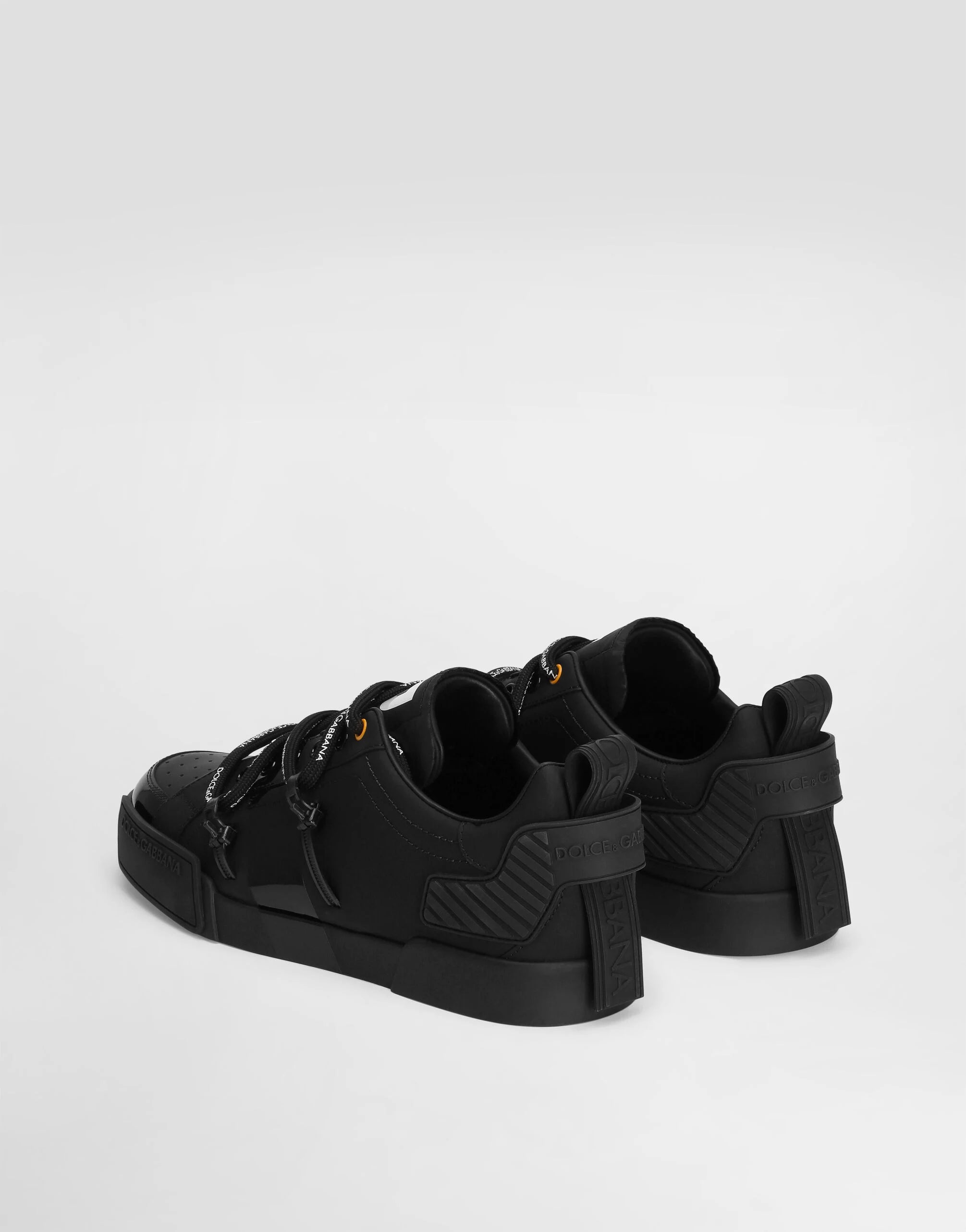 Portofino Sneakers in Calfskin and Patent Leather in Black