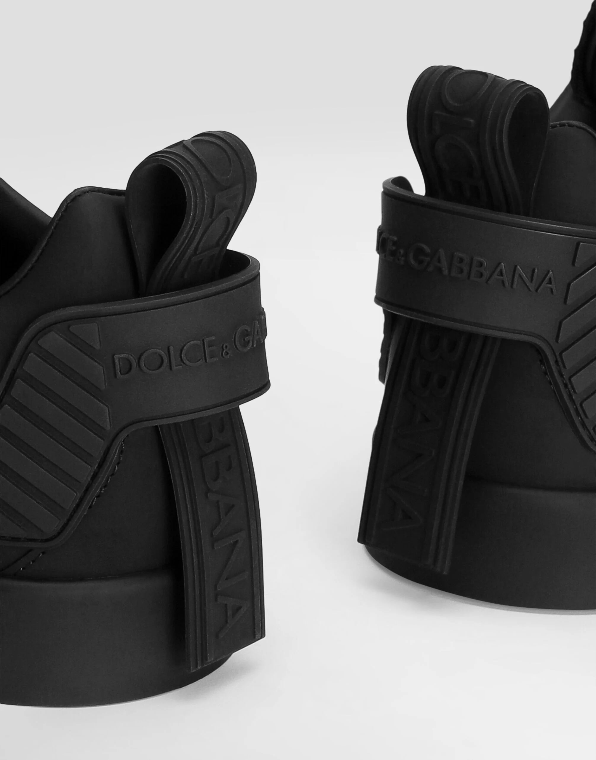 Portofino Sneakers in Calfskin and Patent Leather in Black