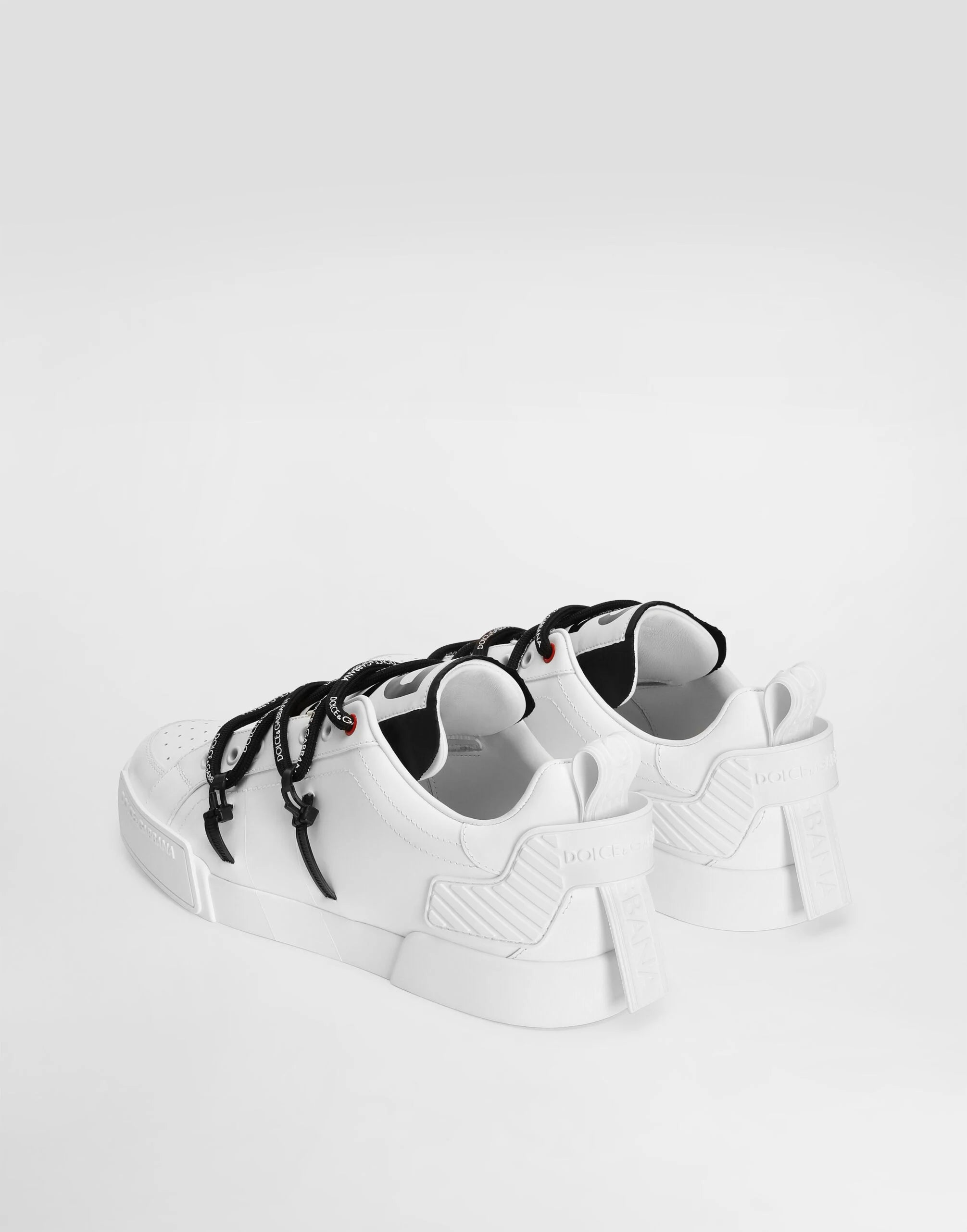 Portofino Sneakers in Calfskin and Patent Leather in White