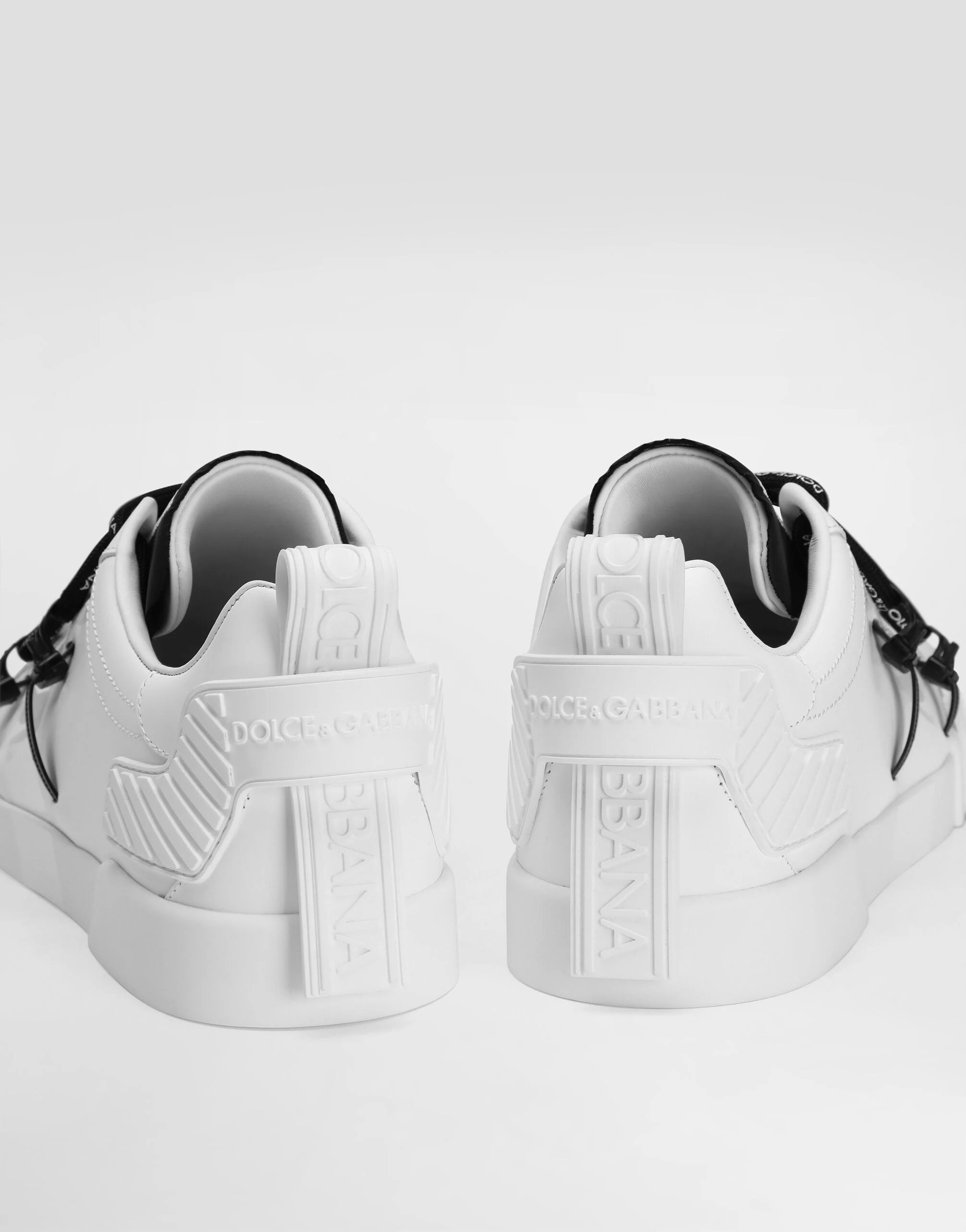 Portofino Sneakers in Calfskin and Patent Leather in White