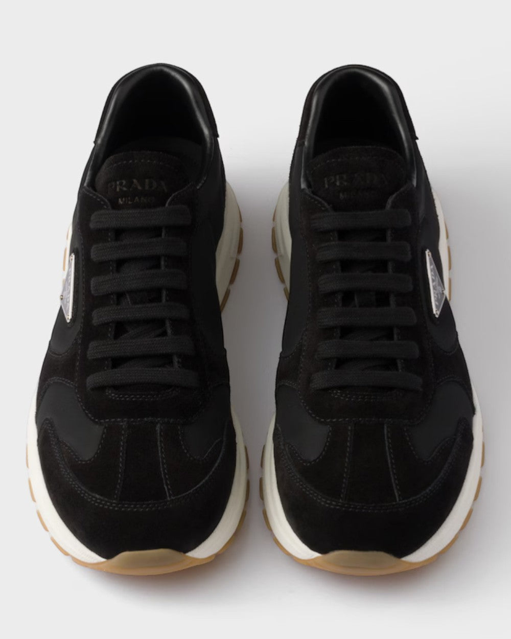 Prax Suede and Re-Nylon Sneakers Black