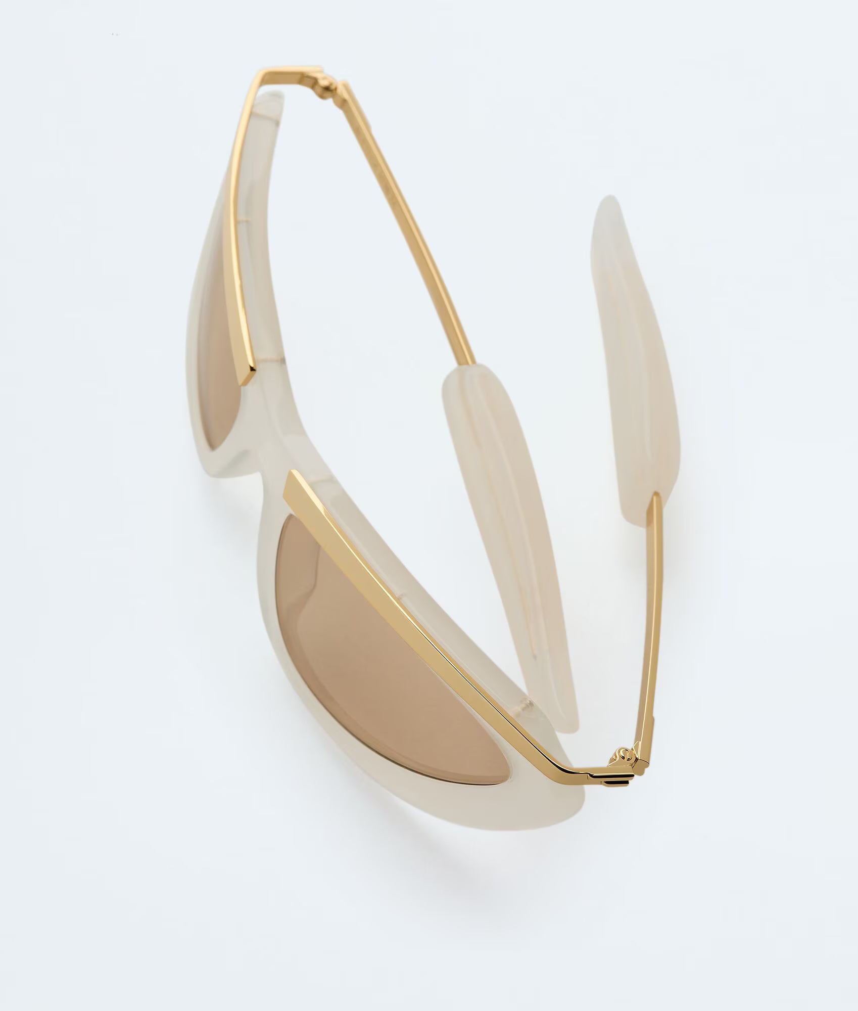 Prisma Cat Eye Sunglasses Ivory Brown