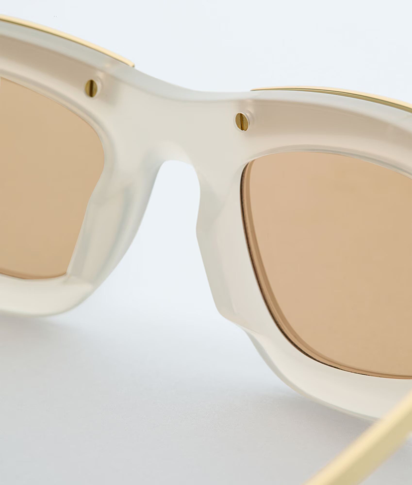 Prisma Cat Eye Sunglasses Ivory Brown