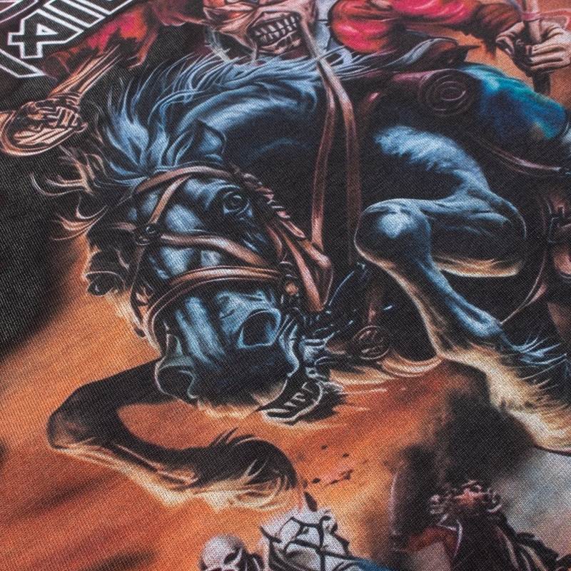 Iron Maiden Steed T-Shirt Stained Black