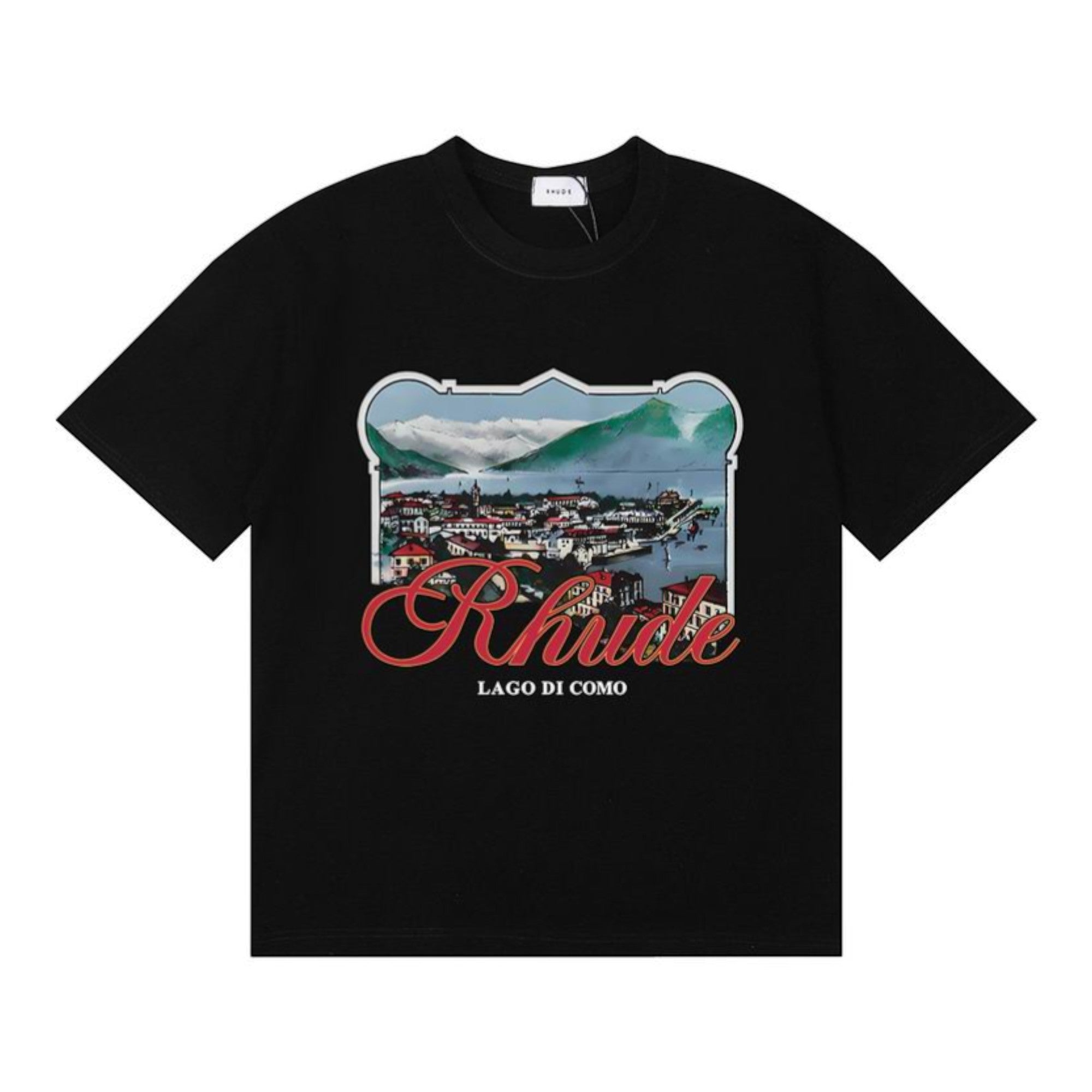 Lago di Como Graphic T-Shirt Black