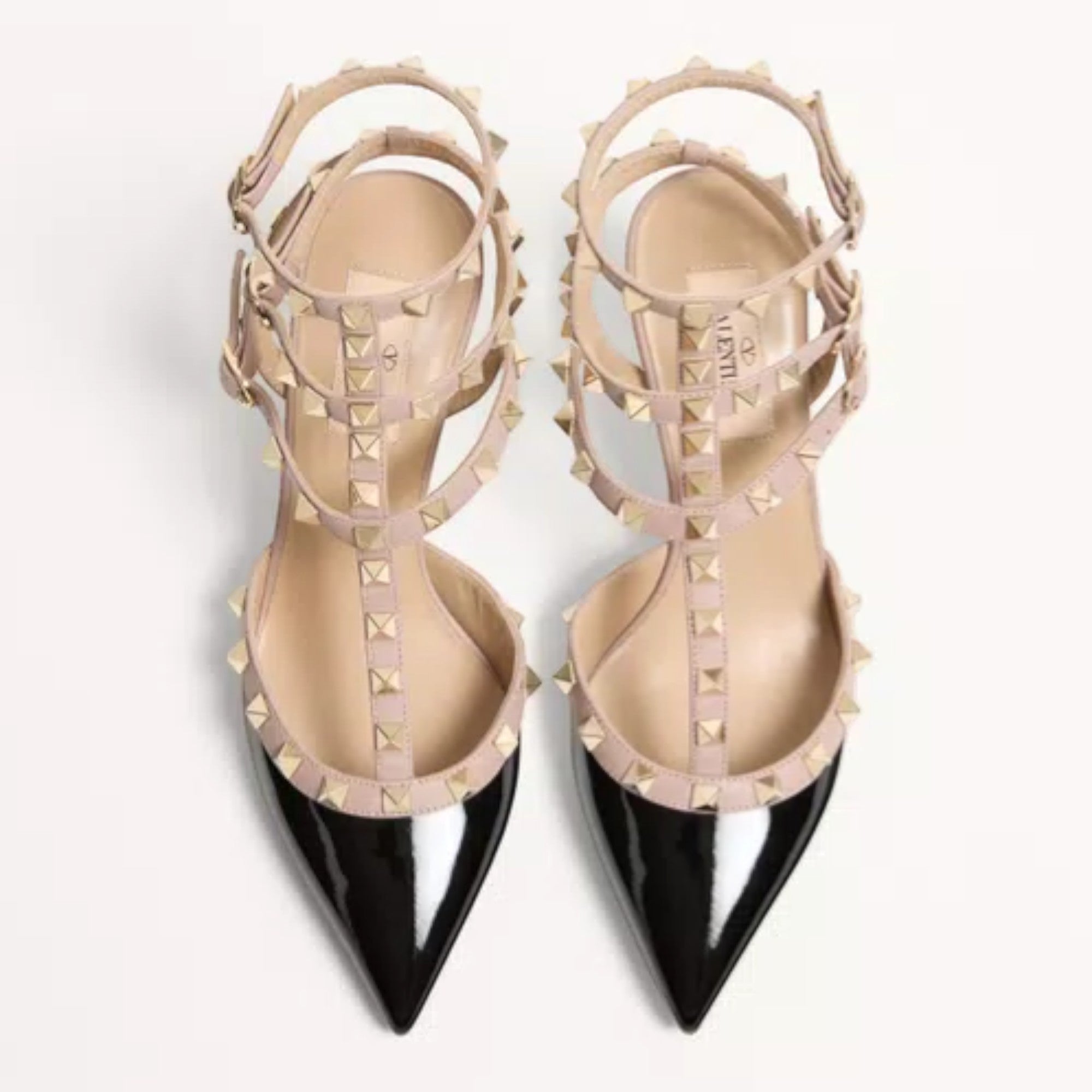 Rockstud Caged Pumps Black Poudre