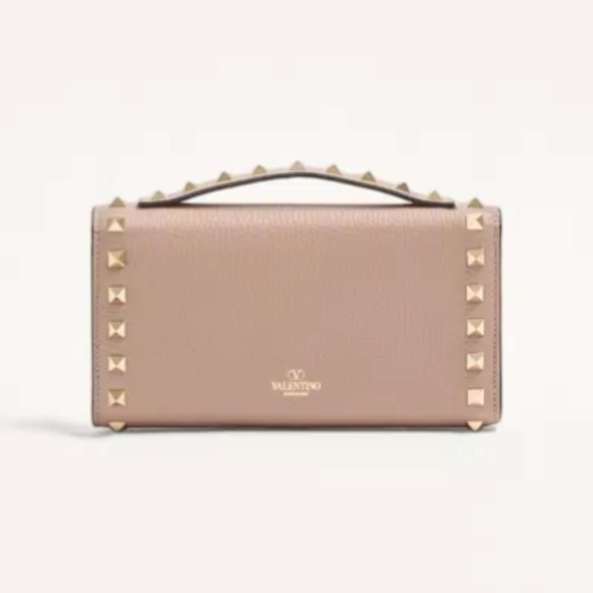 Rockstud Wallet With Chain Poudre