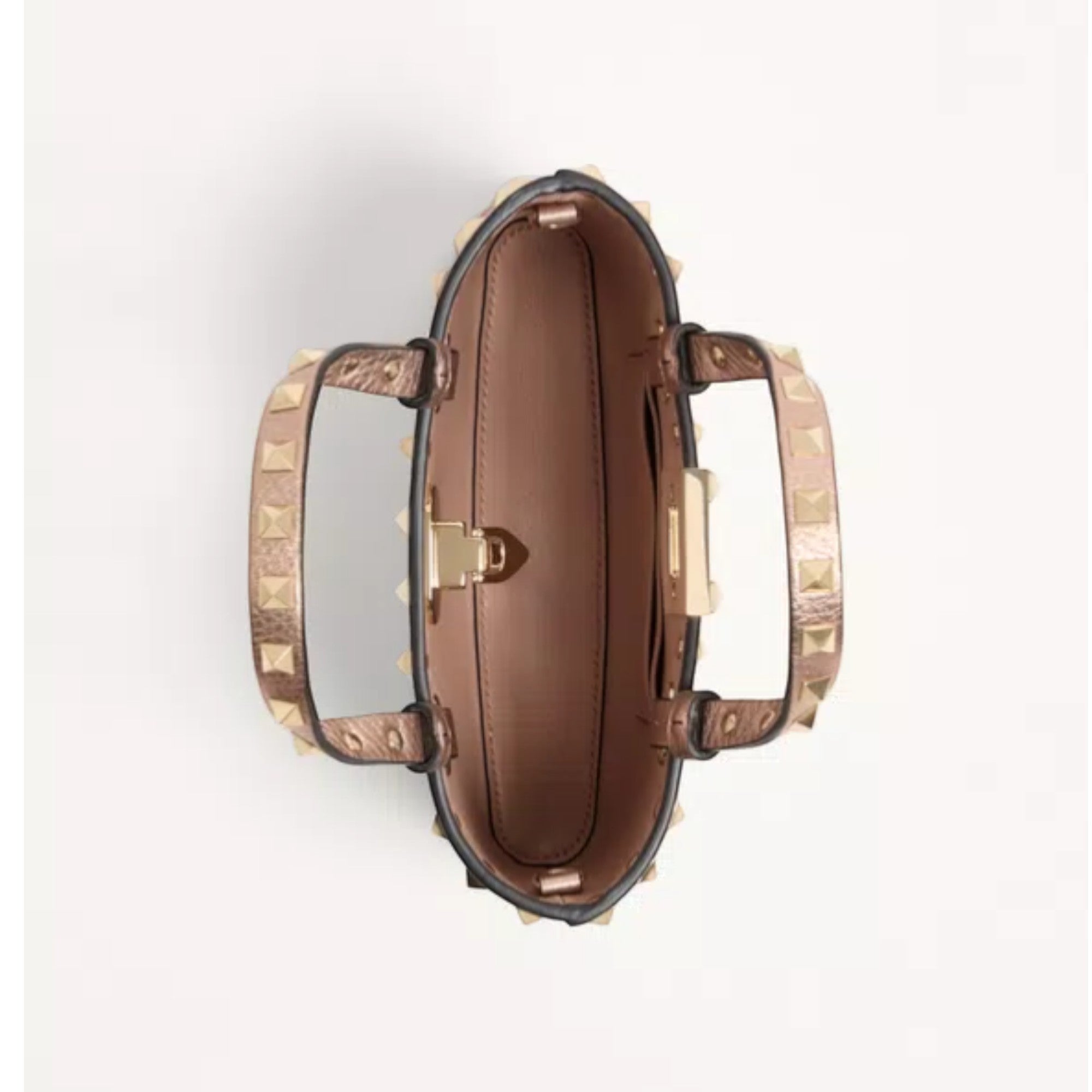 Rockstud Mini Shopping Bag Saddle Brown