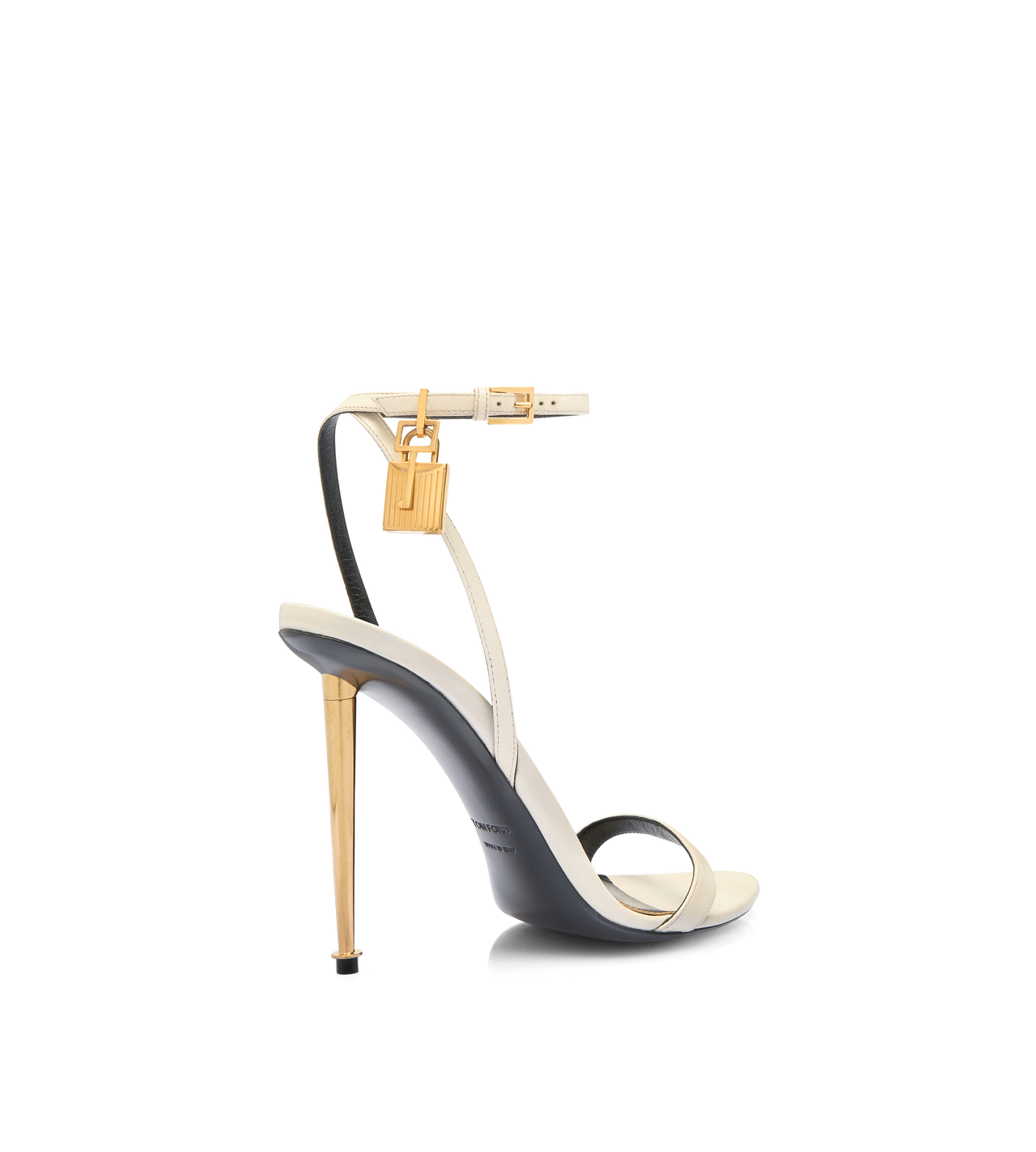 Padlock Pointy Naked Sandal Ivory