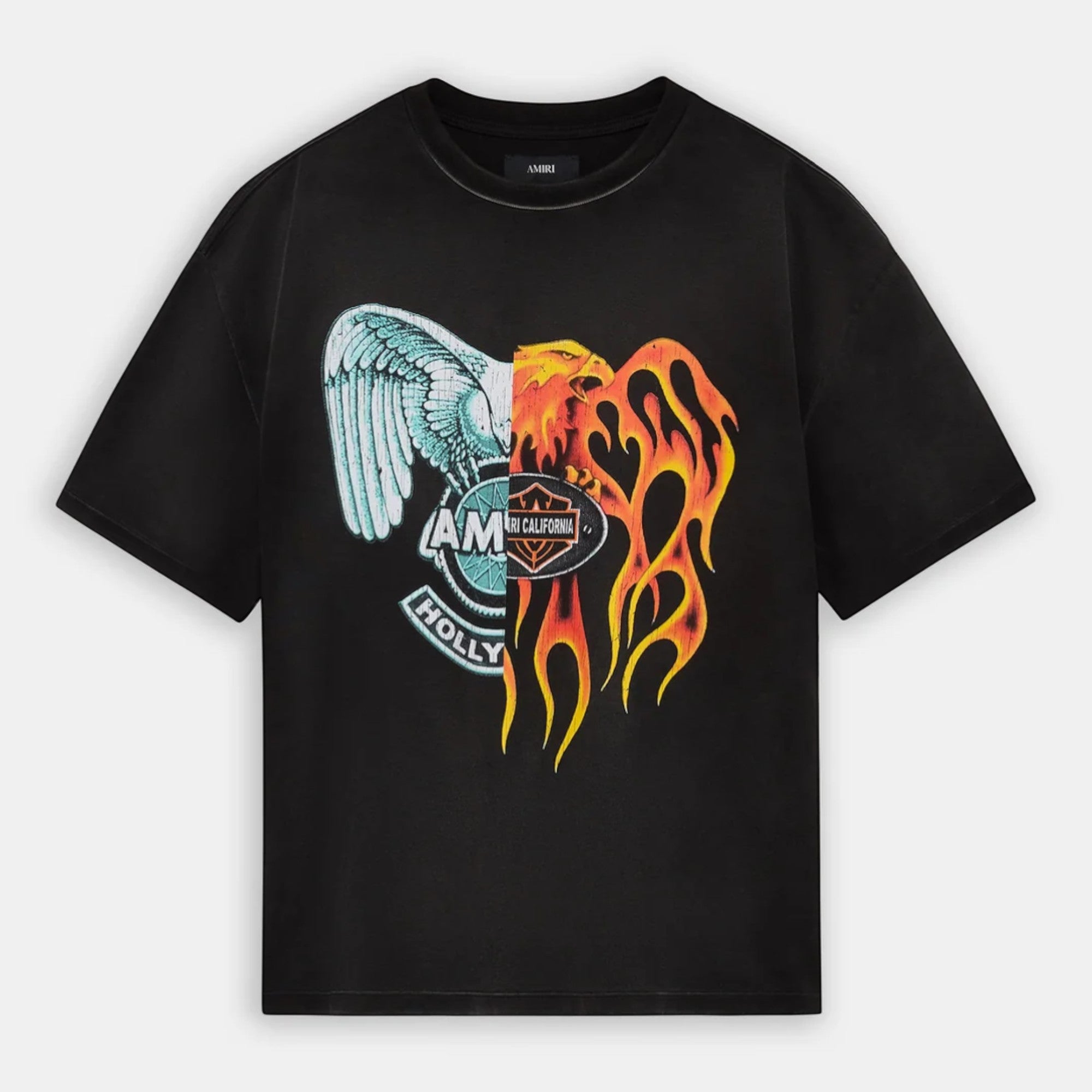 Spliced Oversized T-Shirt Black