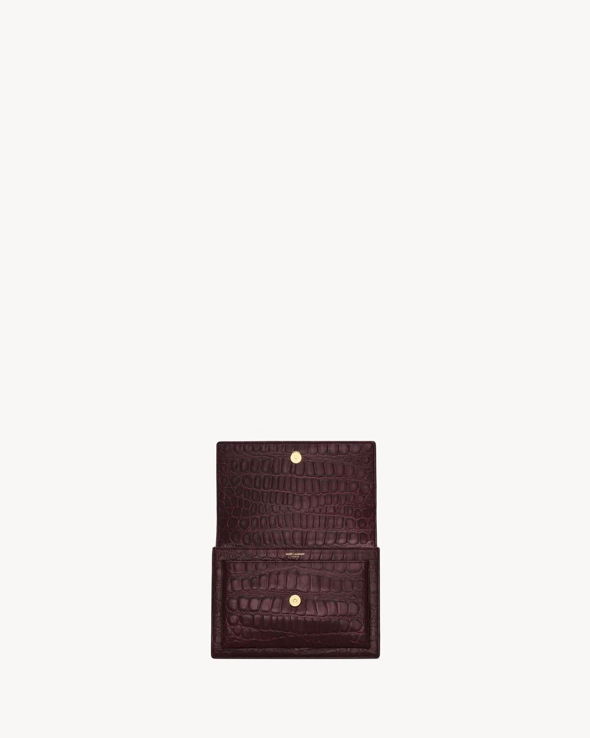 Sunset Medium Bag Crocodile-Embossed Leather