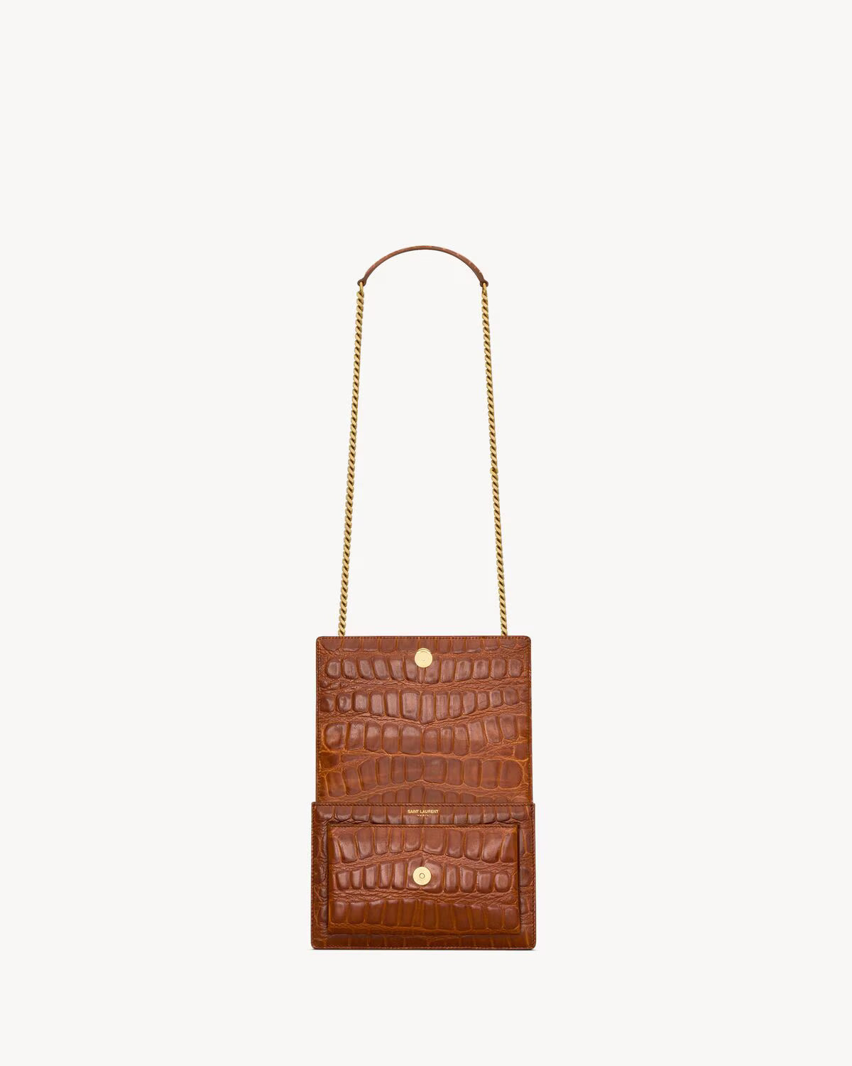 Sunset Medium Bag Crocodile-Embossed Leather