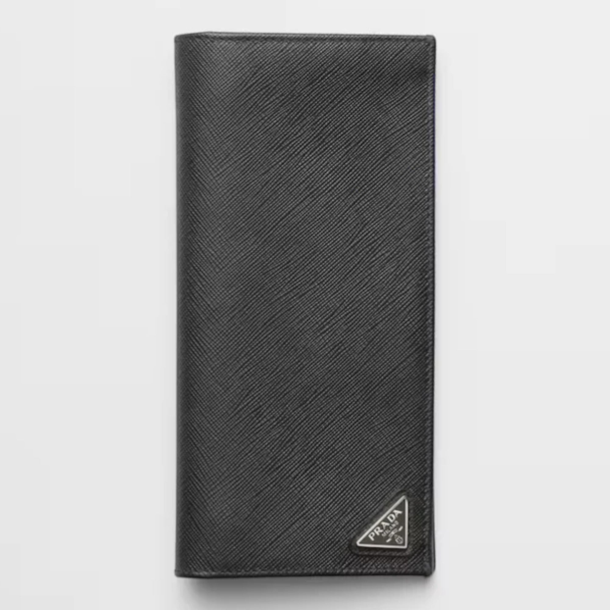 Saffiano Leather Compact Wallet Black