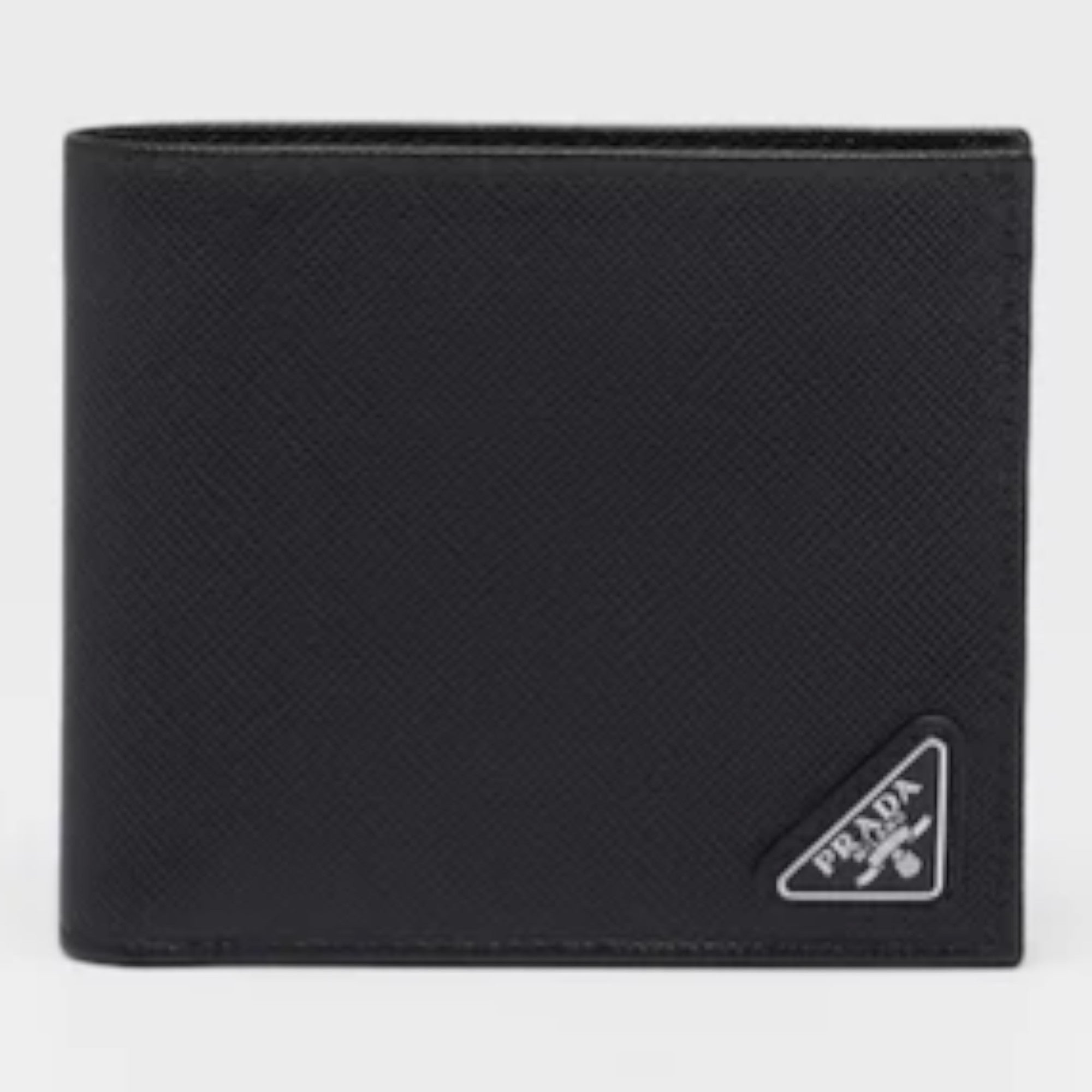 Saffiano Leather Wallet with Coin Purse Black