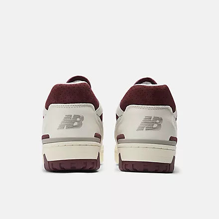 New Balance 550 Sea Salt with Classic Crimson