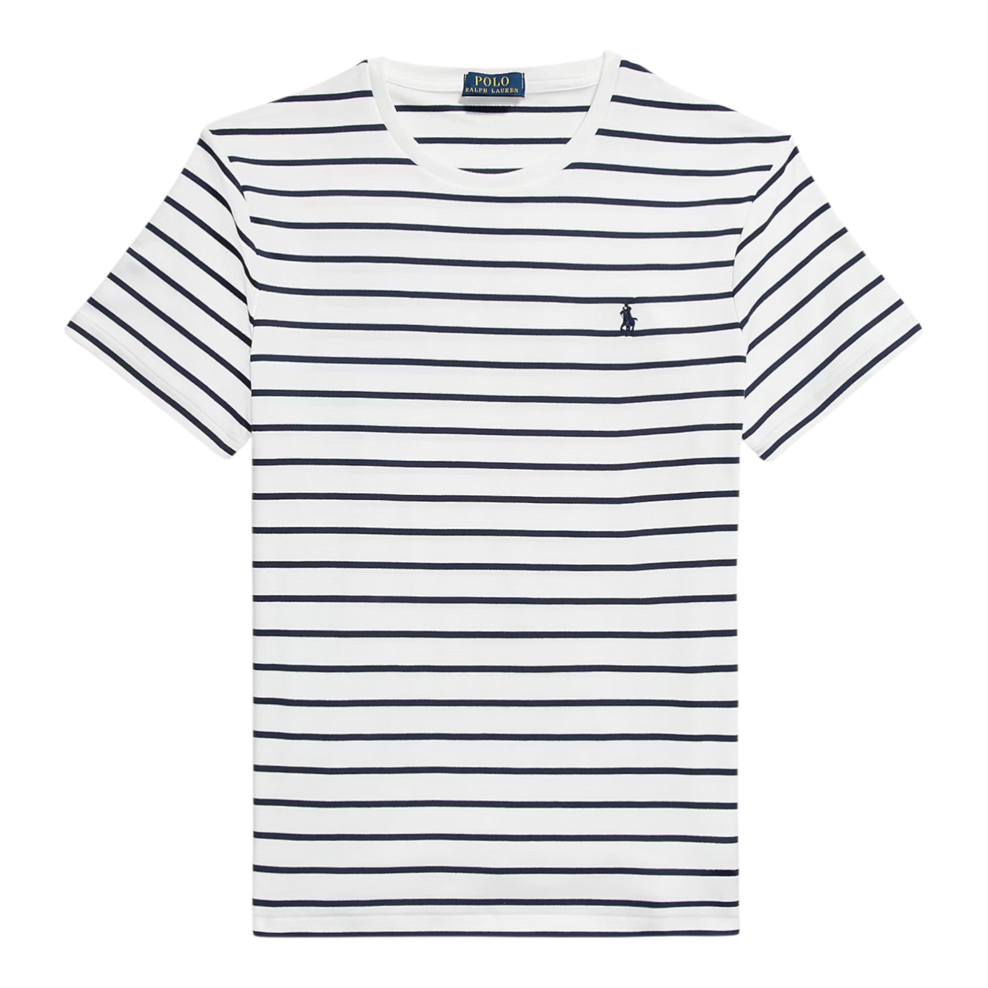 Slim Fit Soft Cotton T-Shirt White Refined Navy