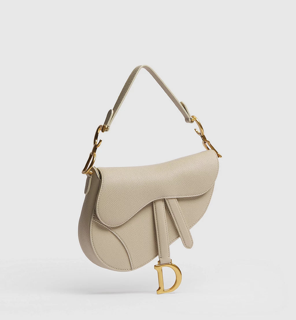 Dior Small Saddle Bag with Strap in Trench Grained Calfskin